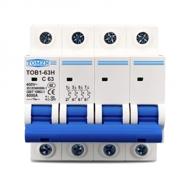 TOMZN 4P 32A, 63A, AC Breaker MCB TOB1-63